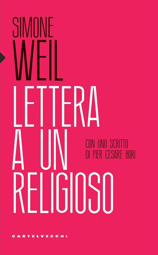 Lettera a un religioso - Simone Weil - copertina