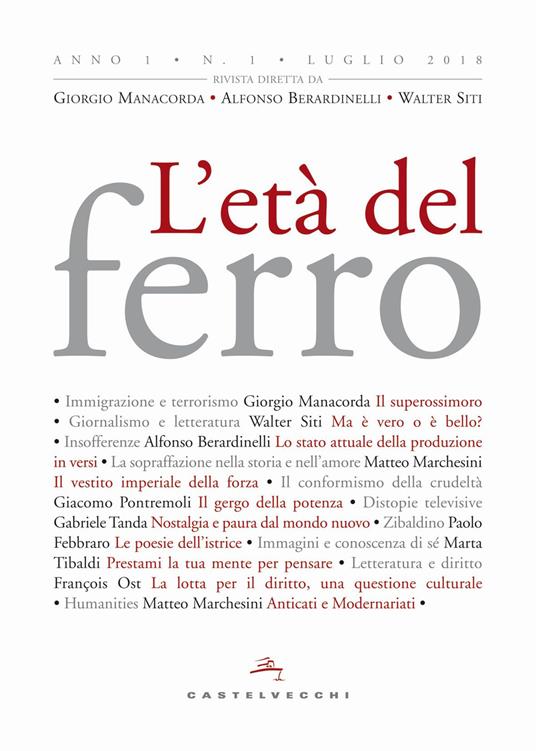L'età del ferro (2018). Vol. 1 - copertina