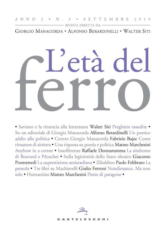 L'età del ferro (2019). Vol. 3 - copertina