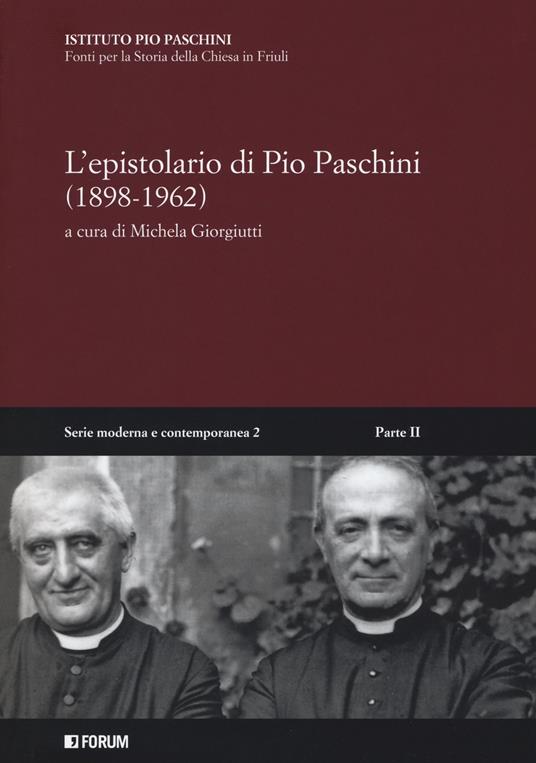 L epistolario di Pio Paschini (1898-1962). Con CD-ROM - copertina