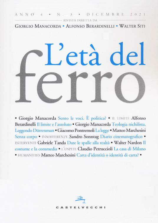 L'età del ferro (2021). Vol. 3 - copertina