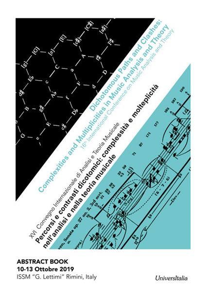 Abstract book. 16° Convegno internazionale di analisi e teoria musicale (Rimini, 10-12 ottobre 2019). Ediz. italiana e inglese - copertina