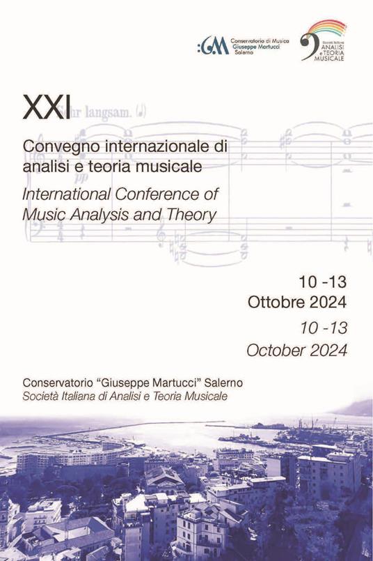 Abstract book. XXI Convegno internazionale di analisi e teoria musicale (Salerno, 10-13 ottobre 2024). Ediz. italiana e inglese - copertina
