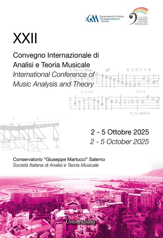 Abstract book. XXII Convegno internazionale di analisi e teoria musicale (Salerno, 2-5 ottobre 2025). Ediz. italiana e inglese - Antonella Trivigno,Gianluca Dai Prà - copertina