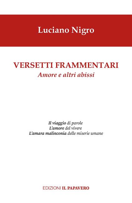 Versetti frammentari. Amore e altri abissi - Luciano Nigro - copertina