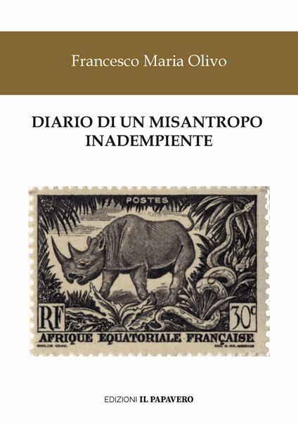 Diario di un misantropo inadempiente - Francesco Maria Olivo - copertina