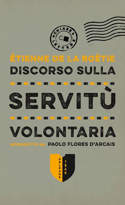 Discorso sulla servitù volontaria - Etienne de La Boëtie - copertina