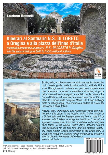 Itinerari al Santuario N.S. di Loreto a Oregina e alla Piazza dell'Inno d'Italia - Luciano Rosselli - copertina
