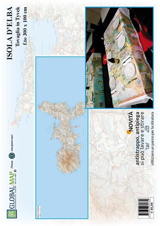 Isola d'Elba (carta in Tyvek cm 300x100) - copertina