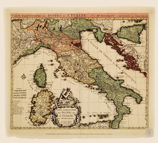 Italia postale 1670 (carta murale anticata in canvas) - copertina