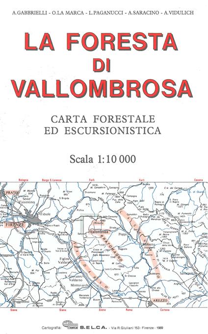 La foresta di Vallombrosa. Carta forestale ed escursionistica 1:10.000 - copertina