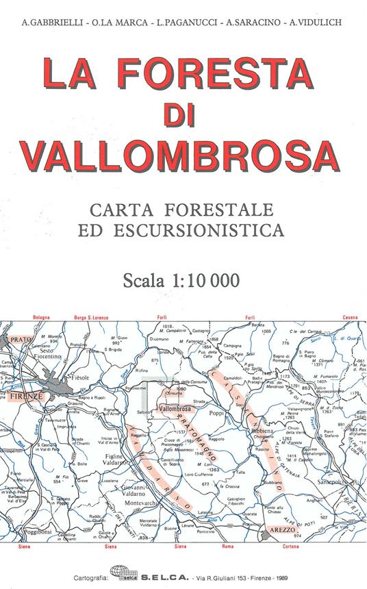 La foresta di Vallombrosa. Carta forestale ed escursionistica 1:10.000 - copertina