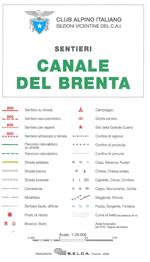 Canale del Brenta. Sentieri 1:25.000