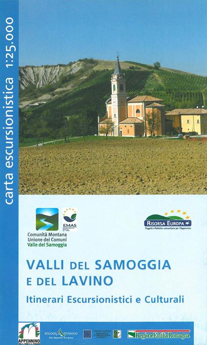 Valli del Samoggia e del Lavino. Itinerari escursionistici e culturali. Carta escursionistica 1:25.000 - copertina