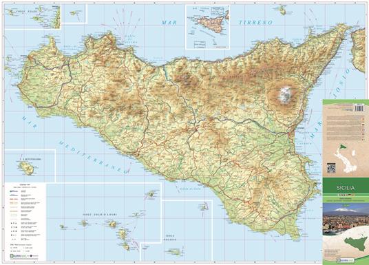 Sicilia. Carta stradale della regione 1:325.000 (cm 96x69) - copertina