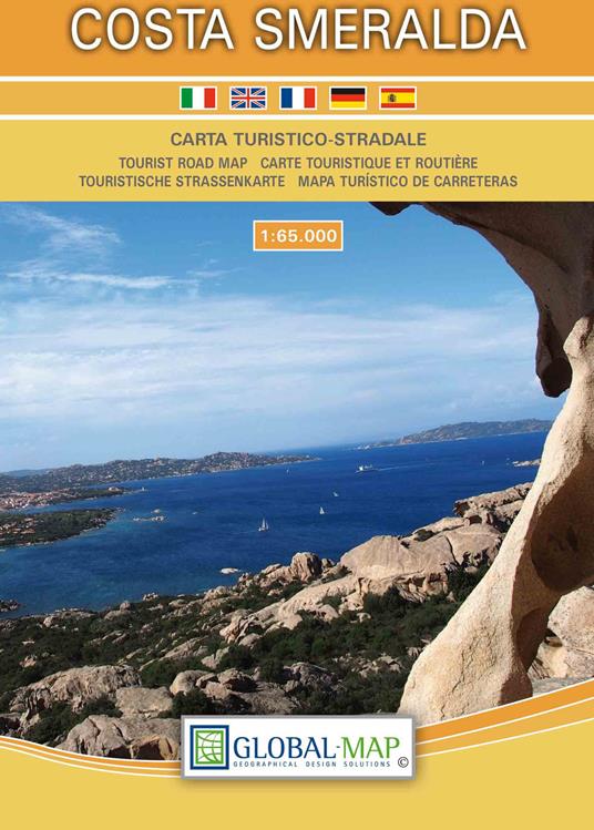 Costa Smeralda. Carta turistico-stradale 1:65.000. Ediz. multilingue - copertina