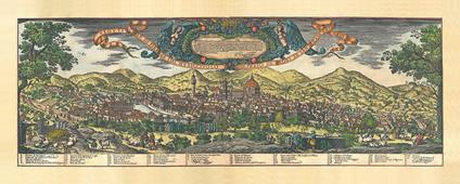 Veduta di Firenze. Spada XVII secolo (carta murale anticata in canvas cm 94x38) - copertina