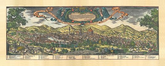 Veduta di Firenze. Spada XVII secolo (carta murale anticata in canvas cm 94x38) - copertina