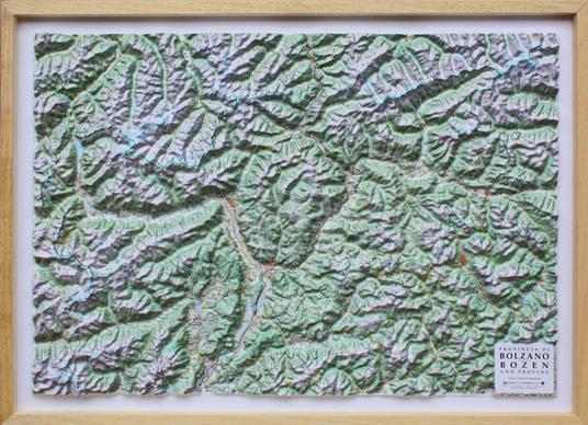 Bolzano 1:200.000 (carta in rilievo provinciale senza cornice) - copertina