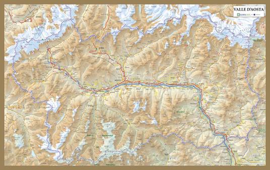 Valle d'Aosta. Carta stradale della regione (carta plastificata 60x40) - copertina