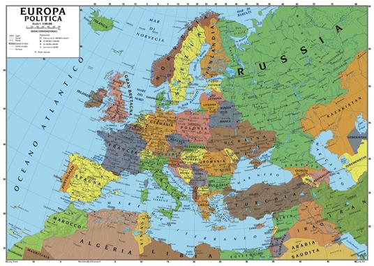 Europa 1:5.1500.000 (carta murale scolastica fisico/politica con asta). Ediz. per la scuola - Global Map S.r.l. - copertina