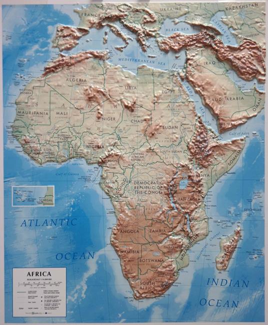 Africa 1.14.000.000 (carta in rilievo con cornice) - copertina