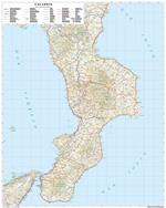 Calabria 1:250.000. Carta murale in foglio steso