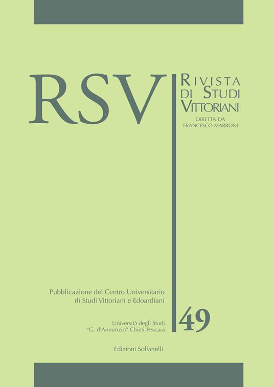 RSV. Rivista di studi vittoriani. Vol. 49 - copertina