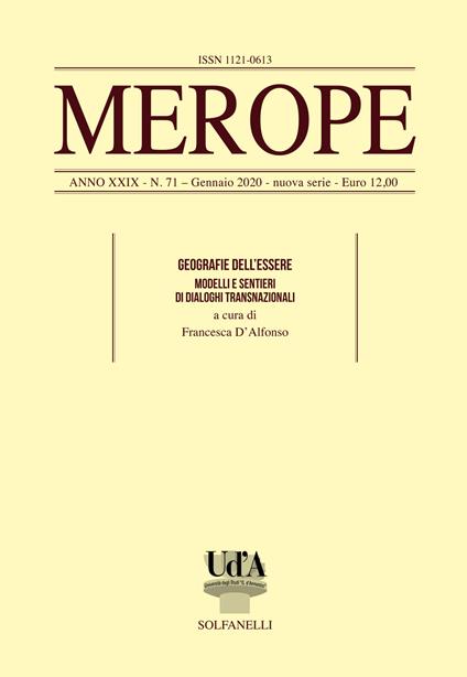 Merope. Vol. 71: Geografie dell'essere. Modelli e sentieri di dialoghi transnazionali - copertina