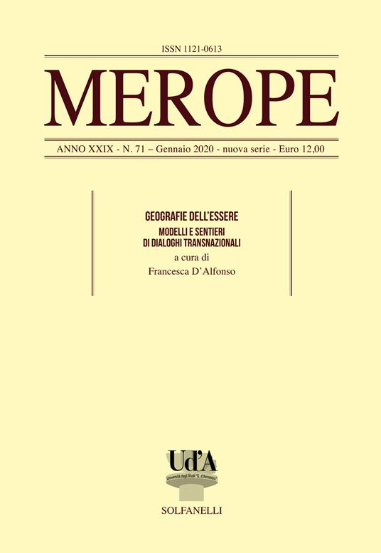 Merope. Vol. 71: Geografie dell'essere. Modelli e sentieri di dialoghi transnazionali - copertina