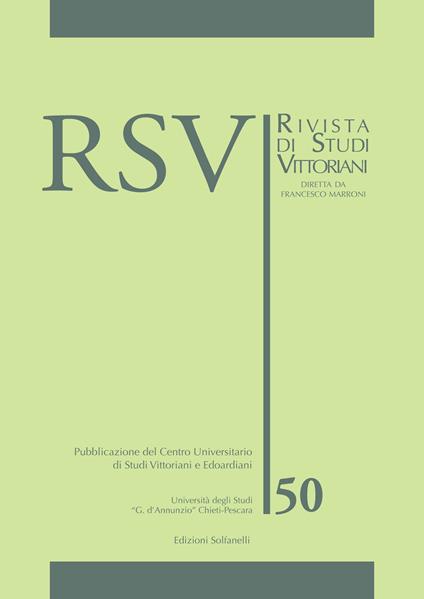 RSV. Rivista di studi vittoriani. Vol. 50 - copertina