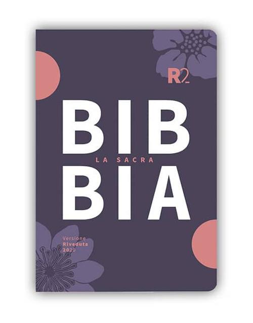 Bibbia R2. Versione riveduta 2020. Ediz. tascabile copertina flessibile tessuto floreale, rosa/viola - copertina