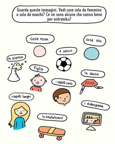 Rosa, blu e tu! Domande per bambinə sugli stereotipi di genere. Ediz. a colori - Elise Gravel,Mykaell Blais - 2