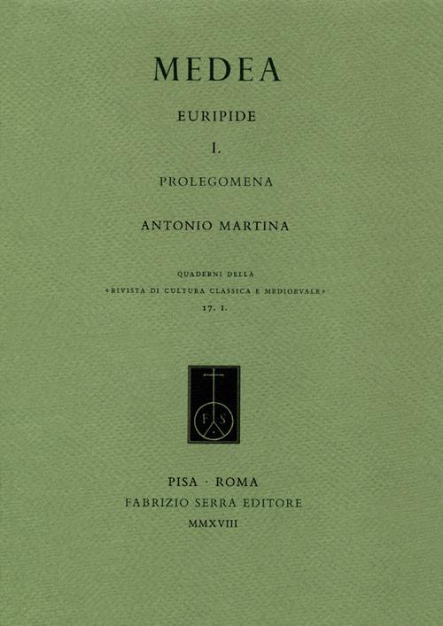 Medea. Vol. 1: Prolegomena. - Euripide - copertina
