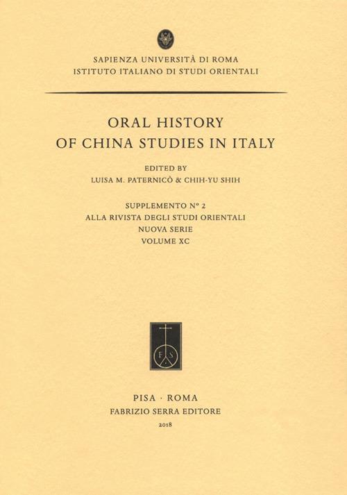 Oral history of China studies in Italy - copertina