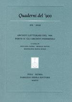 Quaderni del '900 (2019). Vol. 19: Archivi letterari del ?900. Parte II: gli archivi femminili.
