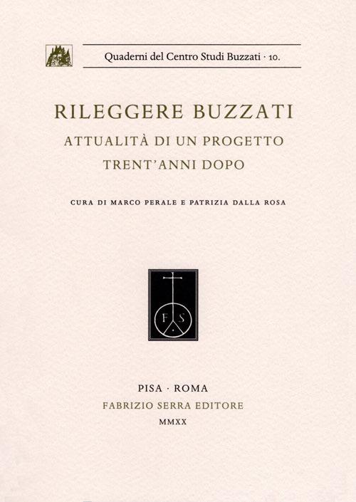 Rileggere Buzzati. Attualità di un progetto trent'anni dopo. Ediz. per la scuola - copertina