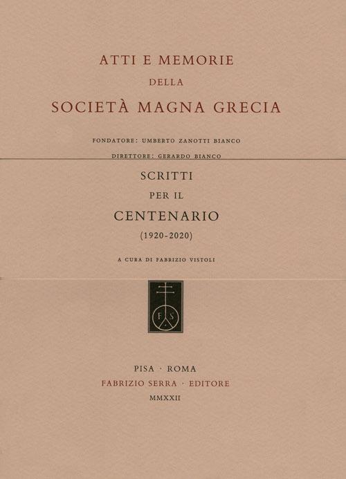 Scritti per il Centenario della Società Magna Grecia (1920-2020) - copertina