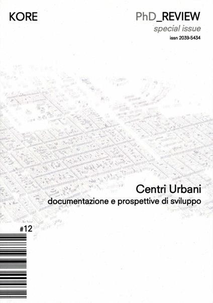 PhD_Kore review (2019). Vol. 12: Centri urbani. - copertina
