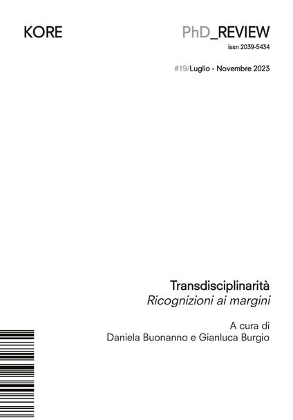 PhD_Kore review (2023). Vol. 19: Transdisciplinarità. Ricognizioni ai margini - copertina