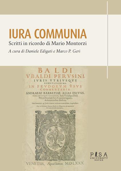 Iura communia. Scritti in ricordo di Mario Montorzi - copertina