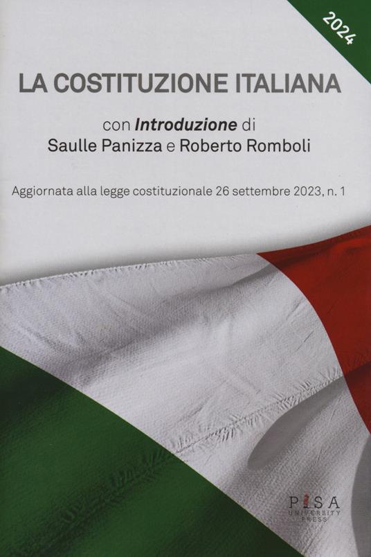La Costituzione Italiana. Aggiornata alle legge costituzionale 26 settembre 2023, n. 1 - copertina