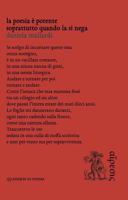 La poesia è potente soprattutto quando la si nega - Daniela Mallardi - copertina