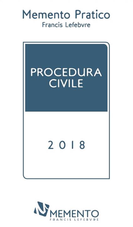 Memento Procedura civile 2018 - copertina
