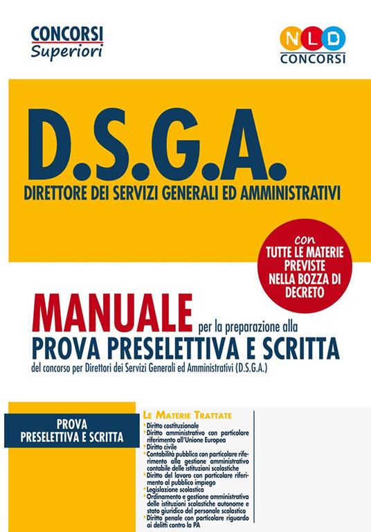 Concorso 2004 DSGA. Manuale per la prova preselettiva e prova scritta - copertina