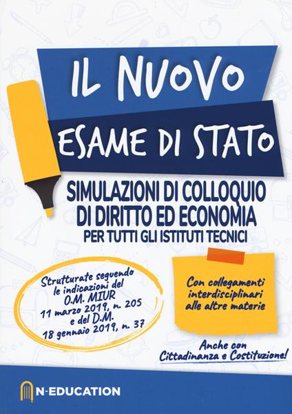 Simulazioni di colloquio di diritto ed economia per gli Istituti tecnici - copertina