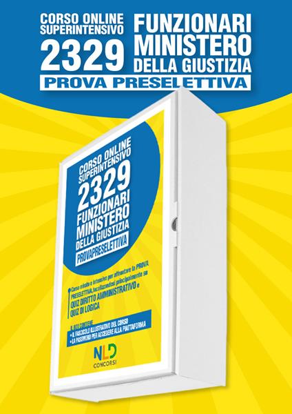 Corso online super intensivo 2329 funzionari del Ministero della Giustizia. Prova preselettiva - copertina