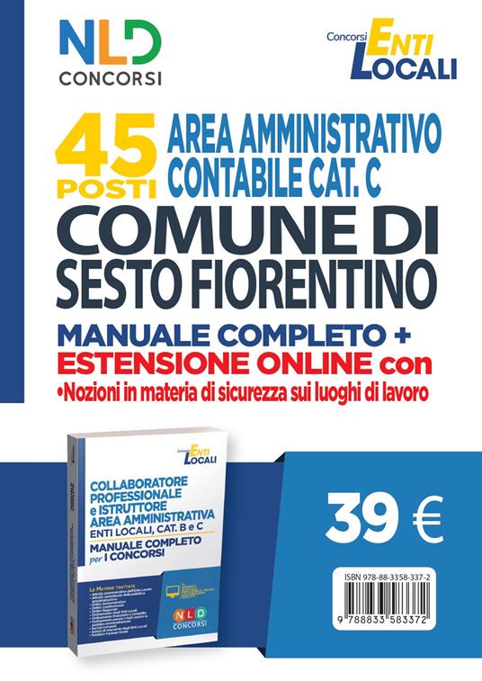 Comune di Sesto Fiorentino. 45 posti area amministrativa contabile. Manuale. Con Contenuto digitale per accesso online - copertina