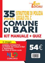 Comune di Bari. 35 posti istruttore di polizia locale Cat. C. Kit Manuale + Quiz