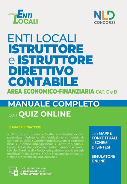 Istruttore e istruttore direttivo contabile negli enti locali. Area economico-finanziaria. Categorie C e D. Con espansione online. Con software di simulazione - copertina